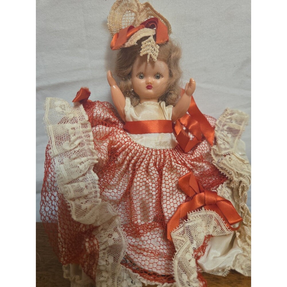 Hollywood Doll Company Hard Plastic Movable Limbs Red Hair #22 Vintage 1940s